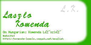 laszlo komenda business card